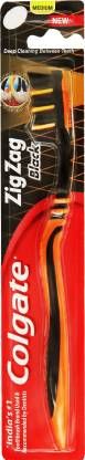 Colgate Zigzag Black Toothbrush - Medium