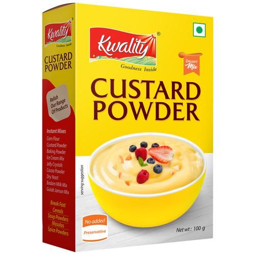 Kwality Custard Powder Carton - Vanilla, 100g