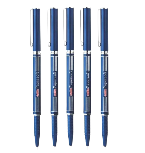 Cello Papersoft Ball Point Pen - Blue (Set of 5)