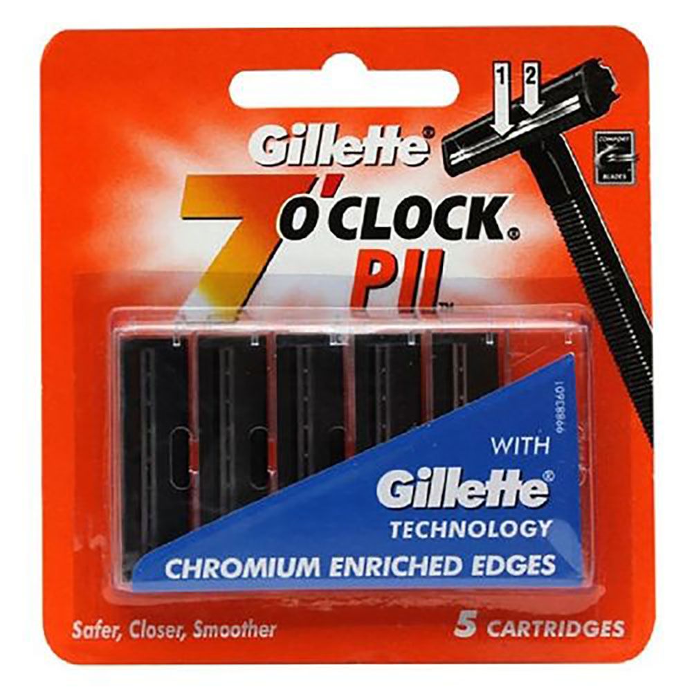 Gillette 7 O clock PII with Chromium Enriched Edges, 5pc
