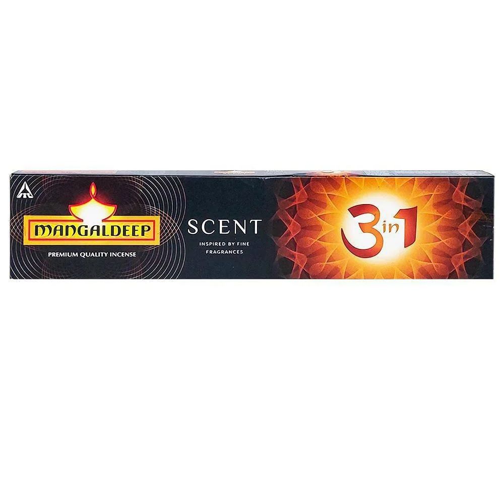 Mangaldeep Scent Premium 3 in 1 Incense Sticks, 91g