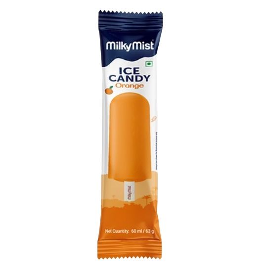 Milky Mist Ice Candy Stick Ice Cream - Orange, 60ml