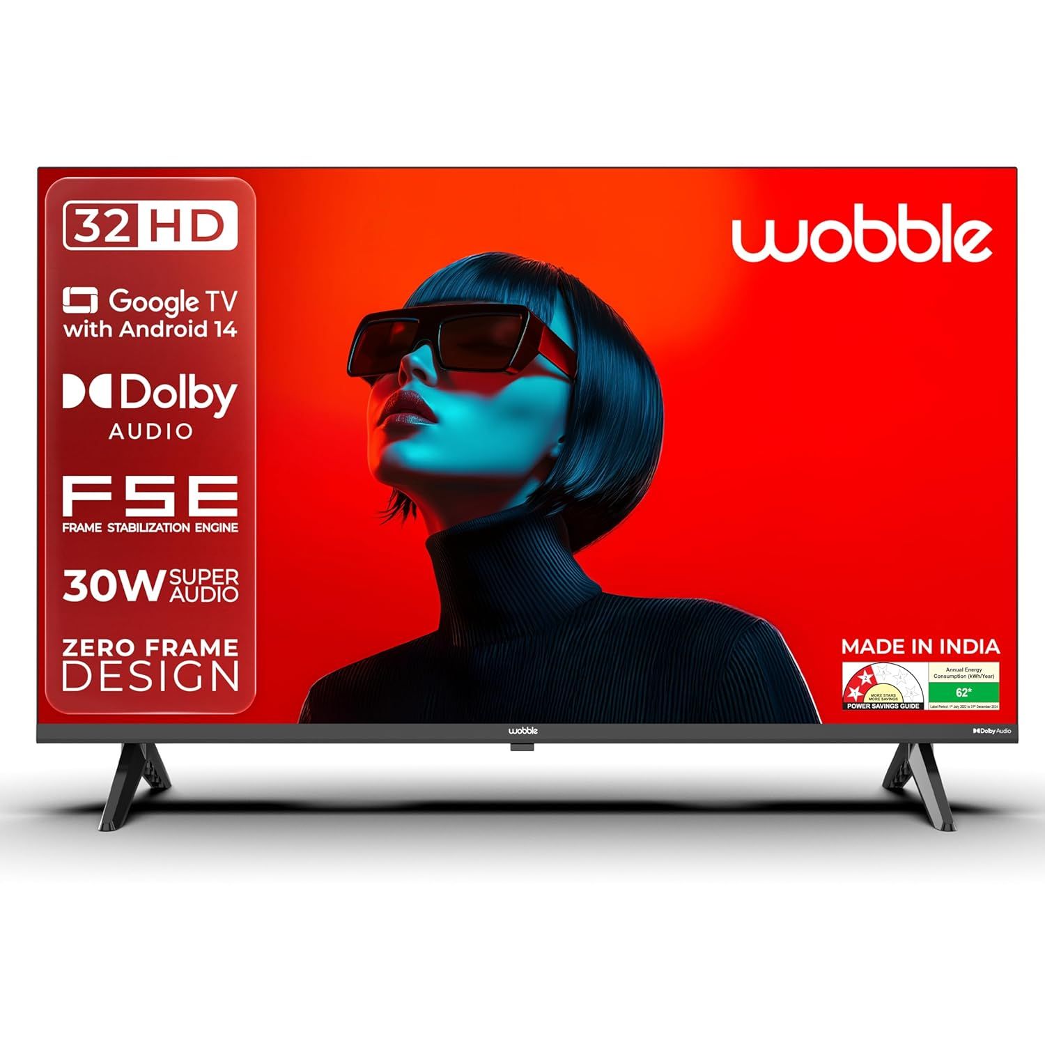 Wobble | WB32HDAGU2841D25 |  K Series HD Smart Google LED TV (32 inch)