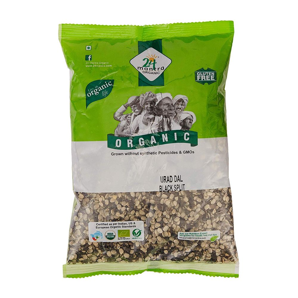24 Mantra Organic Urad Black Split, 500g