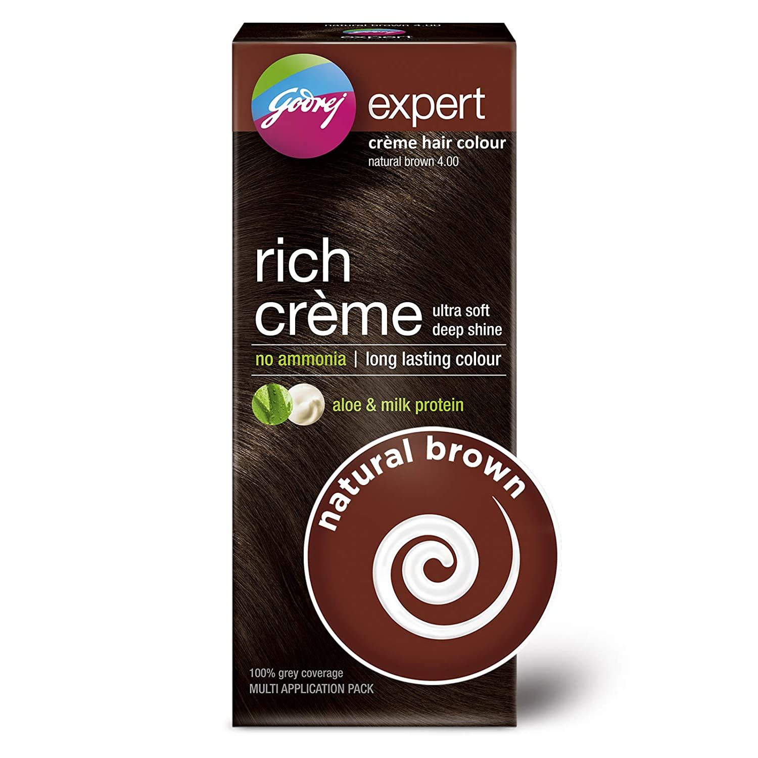 Godrej Rich Creme Hair Colour - Natural Brown, 50ml