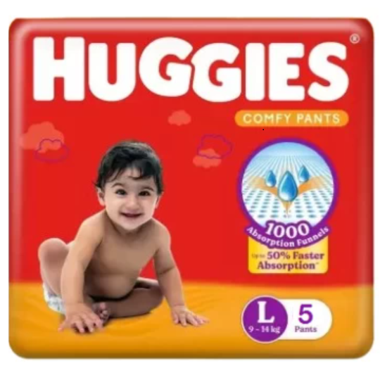 Huggies Baby Comfy Pants - L, 5pcs