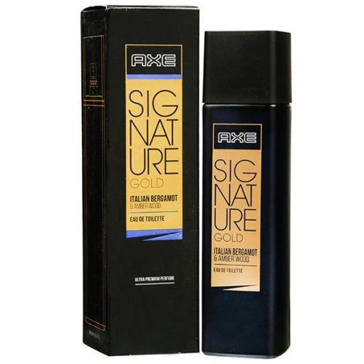 Axe For Men Signature Gold Perfume - Italian Bergamot & Amber Wood, 80ml