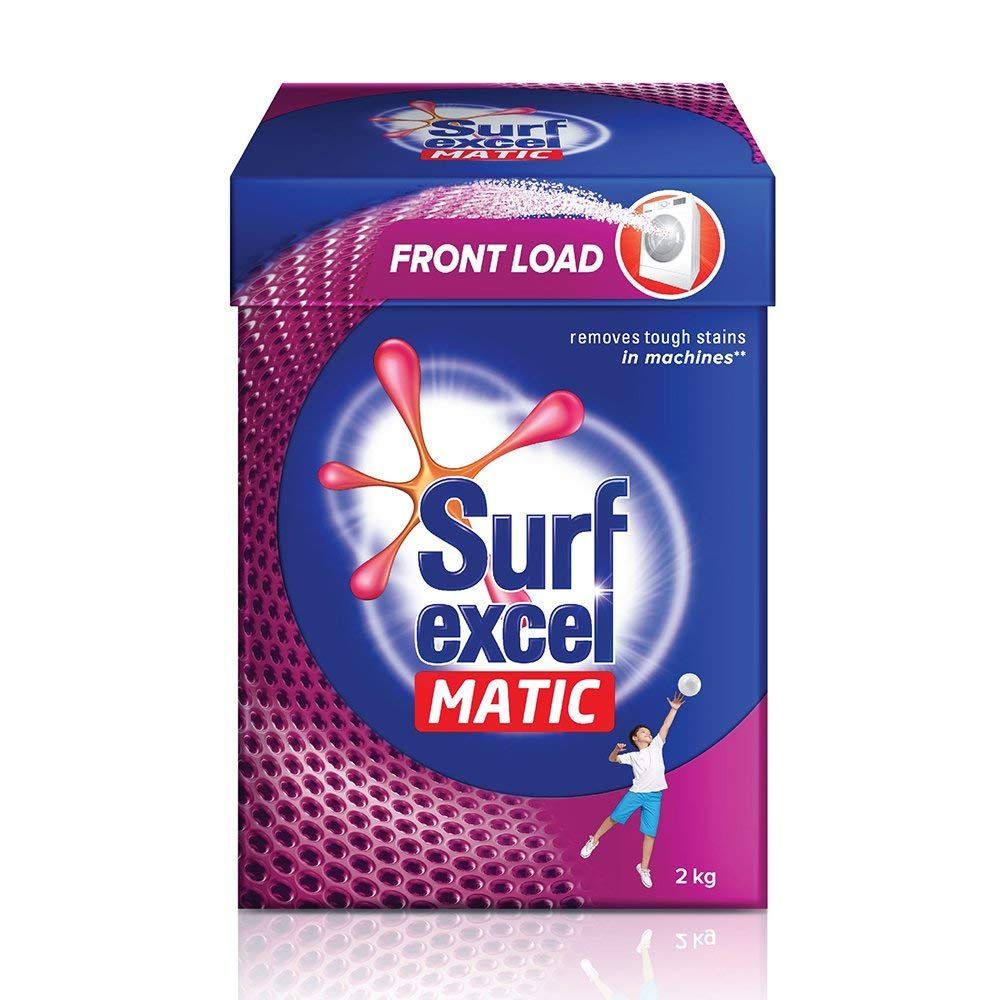 Surf Excel Matic Detergent Powder Carton - Front Load, 2kg