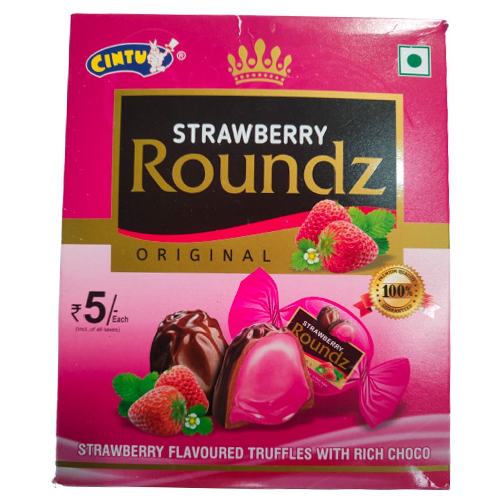 Cintu Roundz Chocolate - Strawberry, 11g (Set of 70)