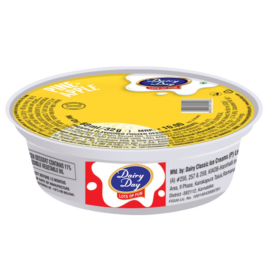 Dairy Day Cup Ice Cream - Pineapple, 60ml