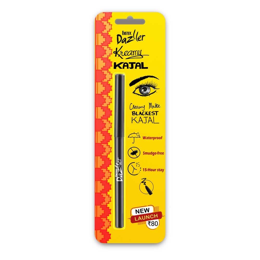 Eyetex Dazller Mattifying Kreamy Kajal - Black, 0.35g