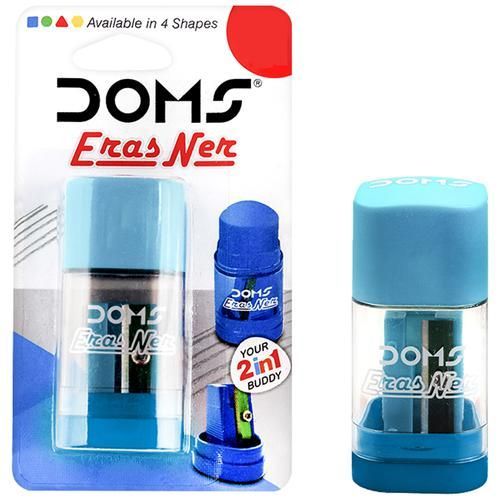 Doms Eras Ner Eraser + Sharpener - Assorted (7656)