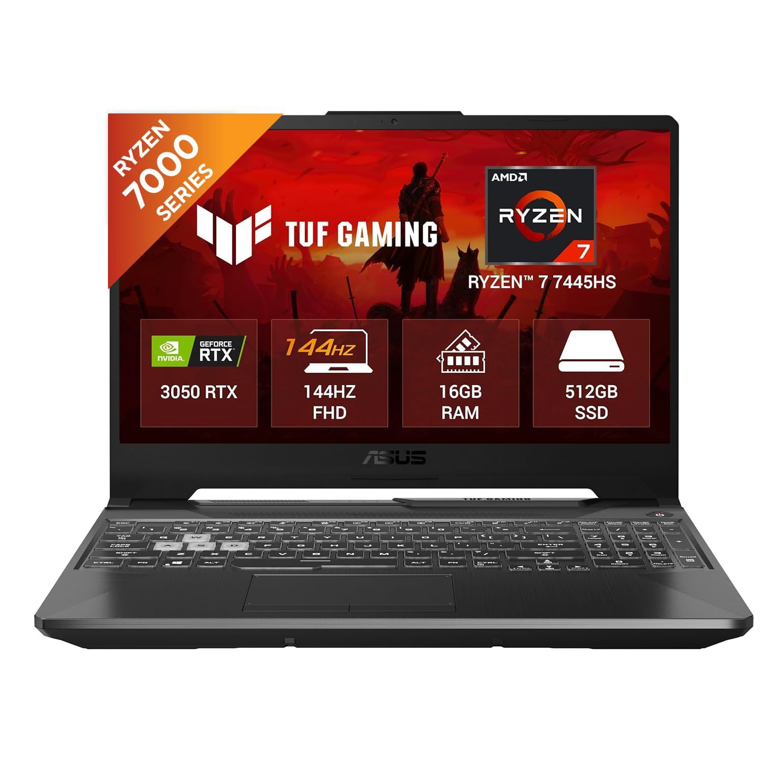 ASUS | Tuf Gaming A15 | Full HD Gaming Laptop (15.6 inch, 2.3kg, AMD Ryzen, 16GB, 512GB, Graphite Black)