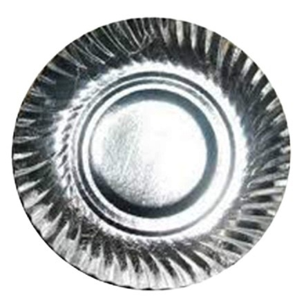 Disposable Paper Plate - Silver, 20pc (7 Inch)