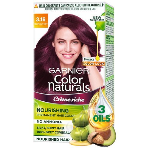 Garnier Color Naturals Hair Colour - 3.16 Burgundy, 35ml+30g