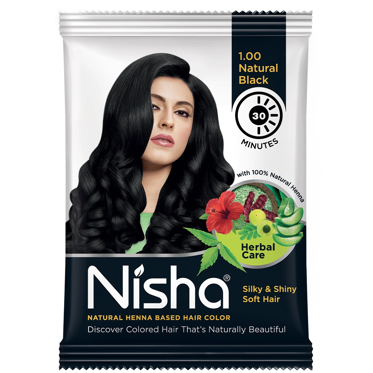 Nisha Natural Henna Based Hair Color Powder Sachet, 15g