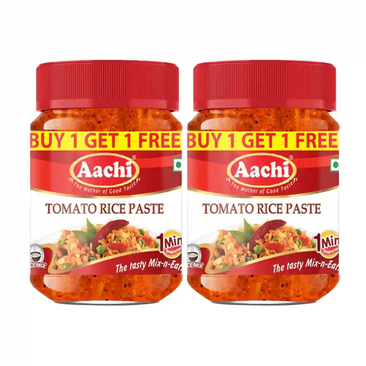 Aachi Rice Paste Bottle - Tomato, 200g (Buy 1 Get 1 Free)