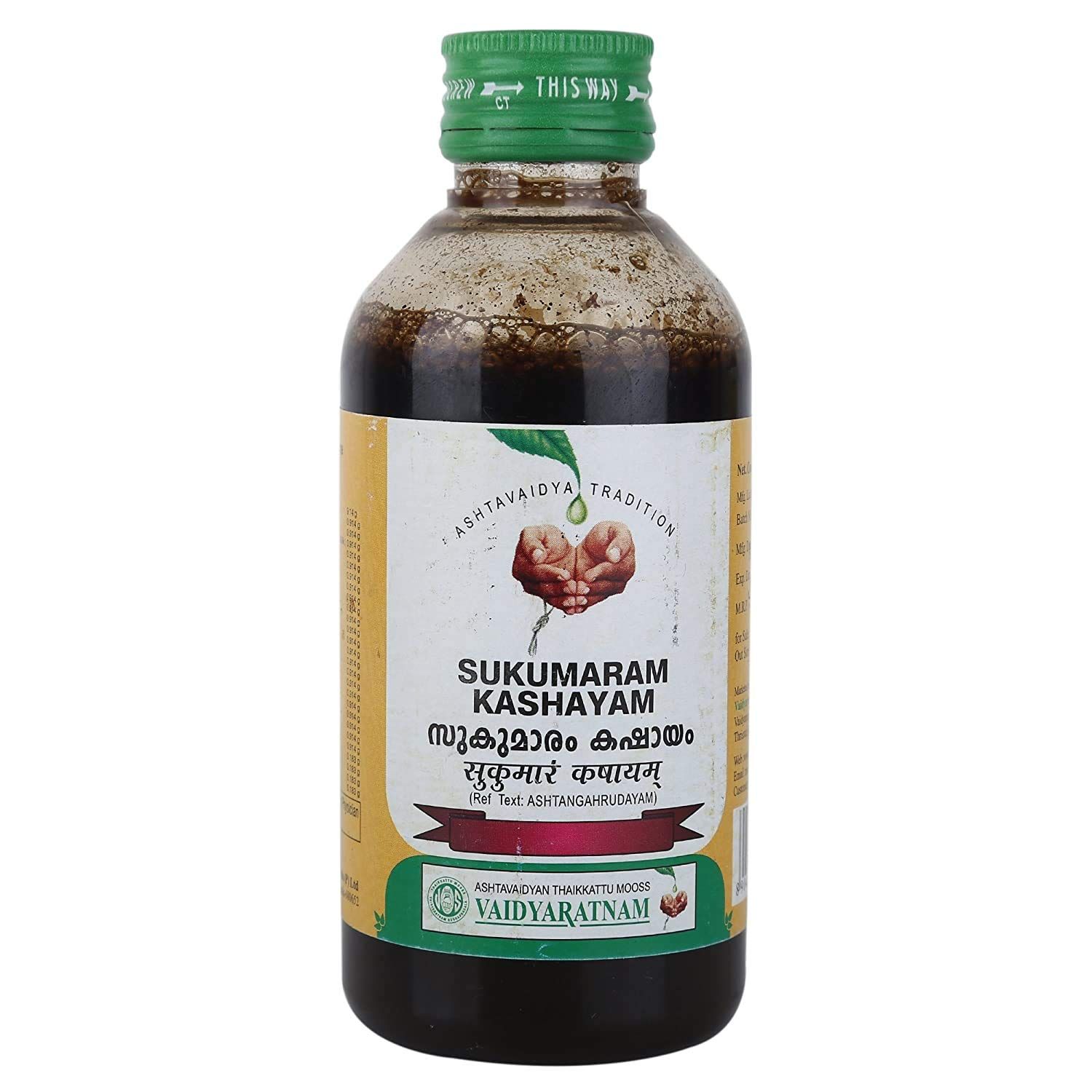 Vaidyaratnam Ayurvedic Sukumaram Kashayam, 200ml