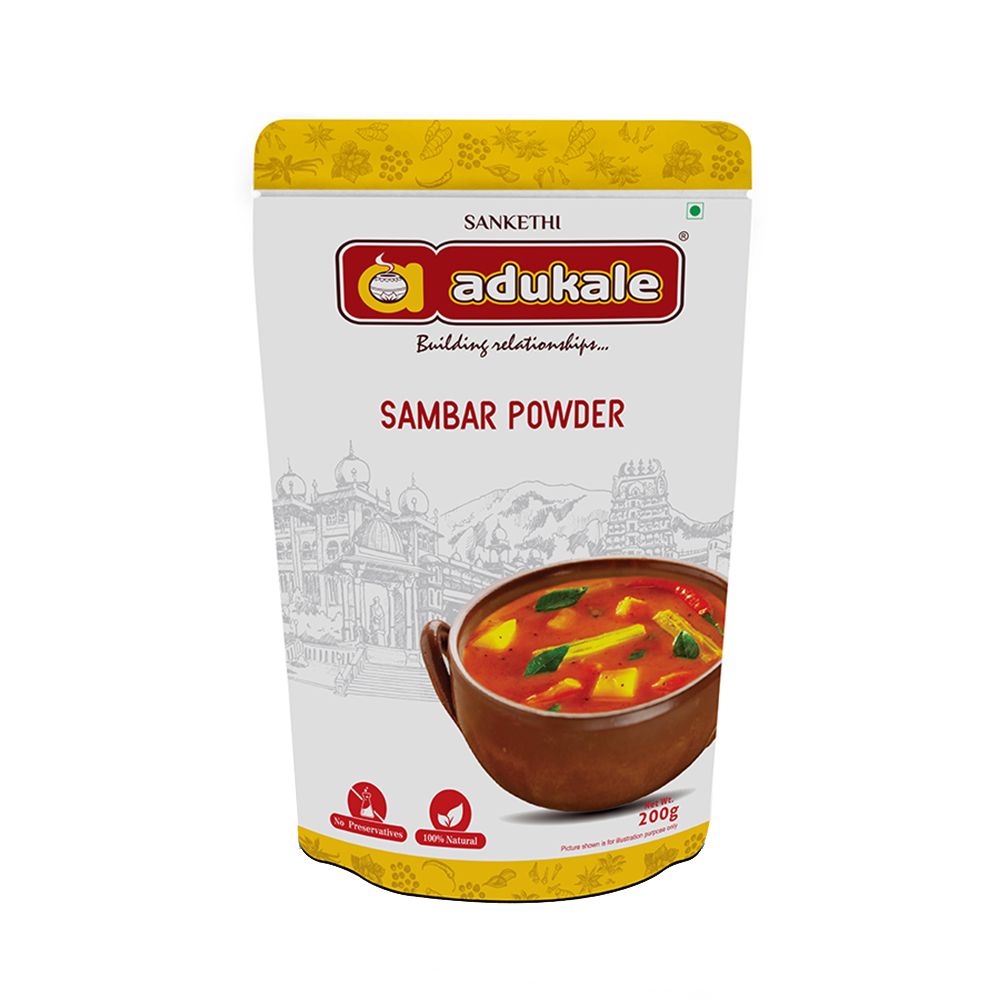 Adukale Sambar Masala Powder Pouch, 200g