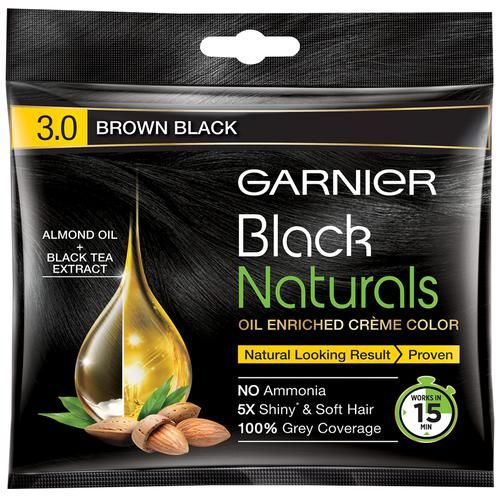 Garnier Black Naturals Hair Colour - Brown Black, 20g+20ml