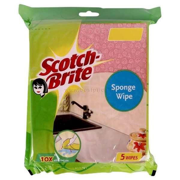 Scotch-Brite Sponge Wipe, 5pcs