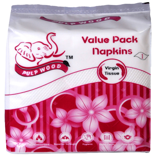 Pulp Wood Epic Premium Napkins - 1 Ply, 100 Pulls (27 X 30cm)
