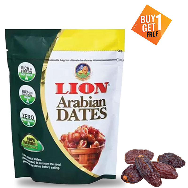 Lion Arabian Dates Refill, 500g (Buy 1 Get 1 Free)