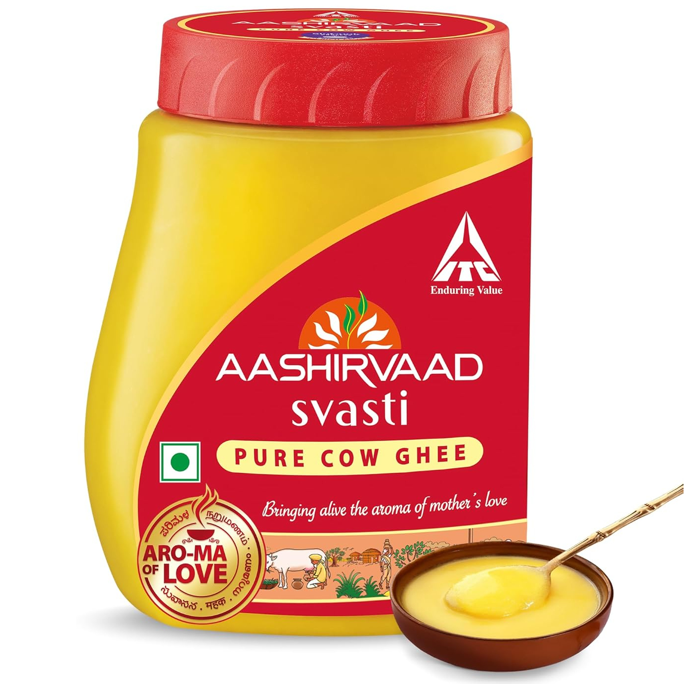 Aashirvaad Svasti Pure Cow Ghee Jar, 50ml