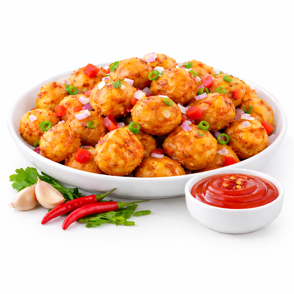 Garlic Chilli Potato Pops, 1 Plate