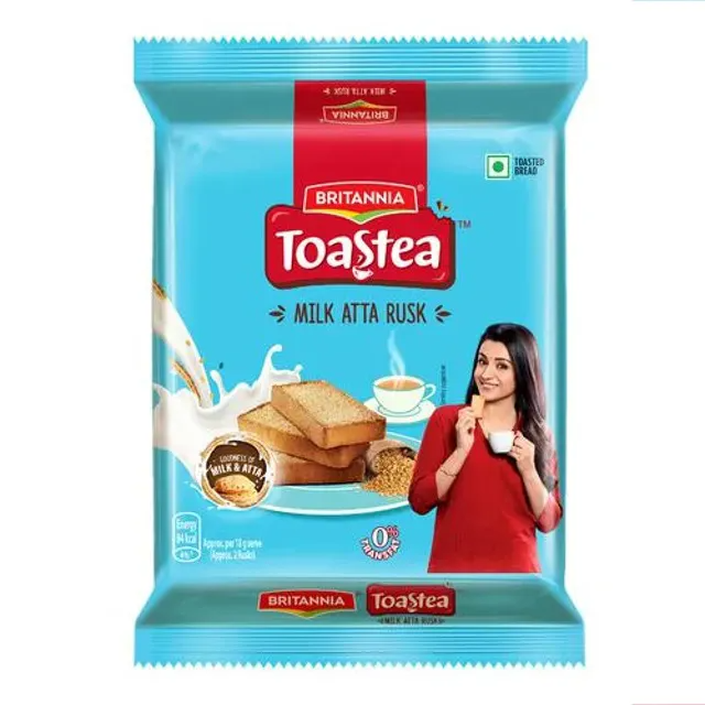 Britannia Toastea Milk Atta Rusk Pouch, 54g