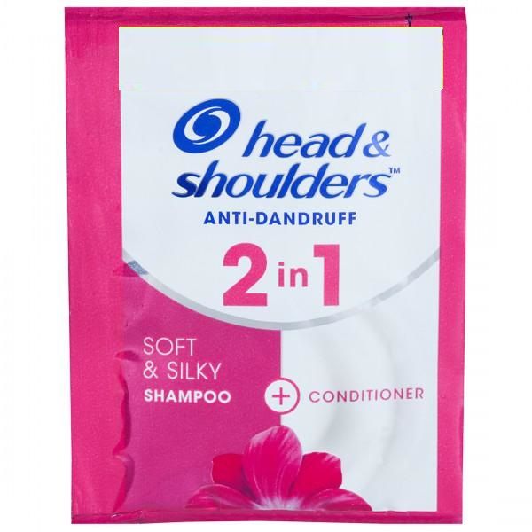 Head & Shoulders (Rs. 4) 2 in 1 Anti Dandruff Shampoo + Conditioner - Soft & Silky, 8ml