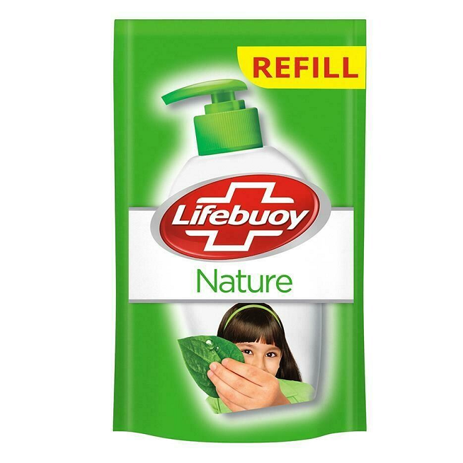 Lifebuoy Nature Germ Protection Liquid Handwash Refill Pouch - Neem Protect, 185ml