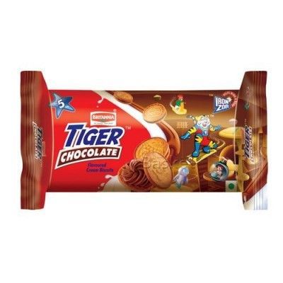 Britannia (Rs. 5) Tiger Cream Biscuit - Chocolate, 43g