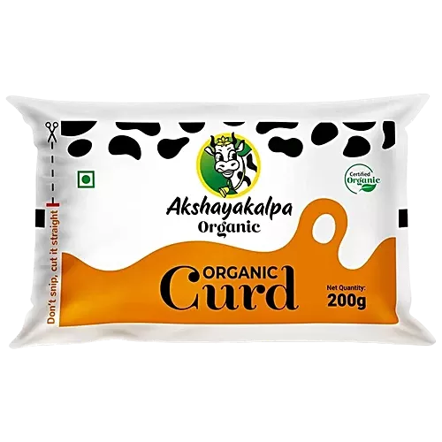 Akshayakalpa Organic Curd Pouch, 200g