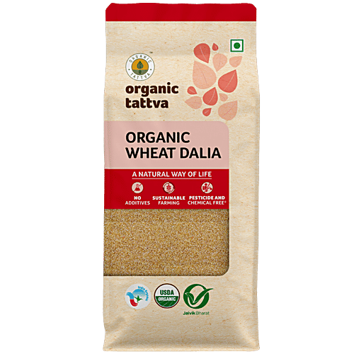 Organic Tattva Wheat Dalia Pouch, 500g