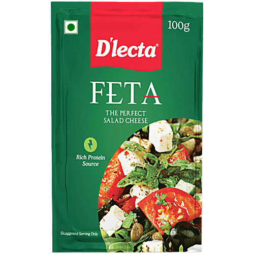 D'lecta Feta Salad Cheese - Block, 100g