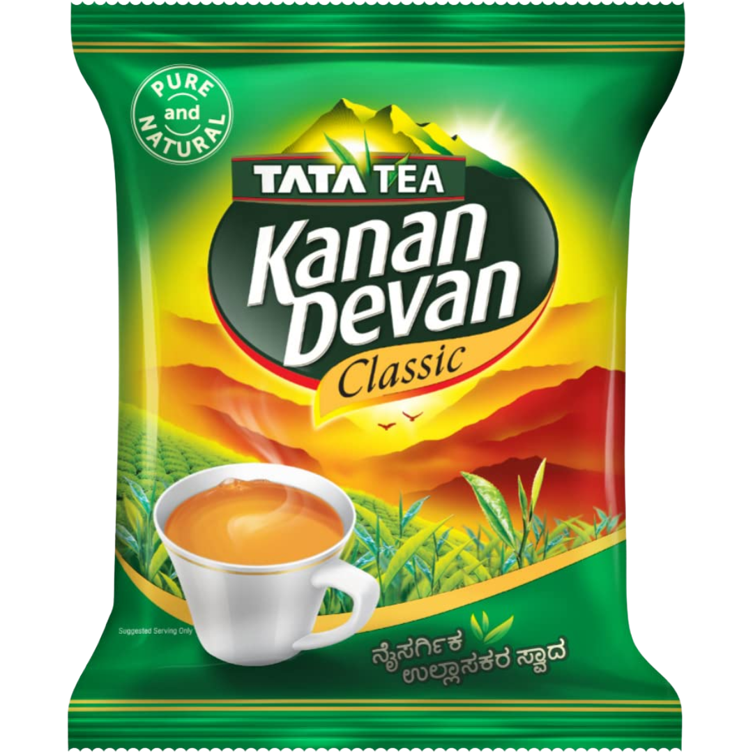Tata Kannan Devan Classic Tea Pouch - Pure & Natural, 100g