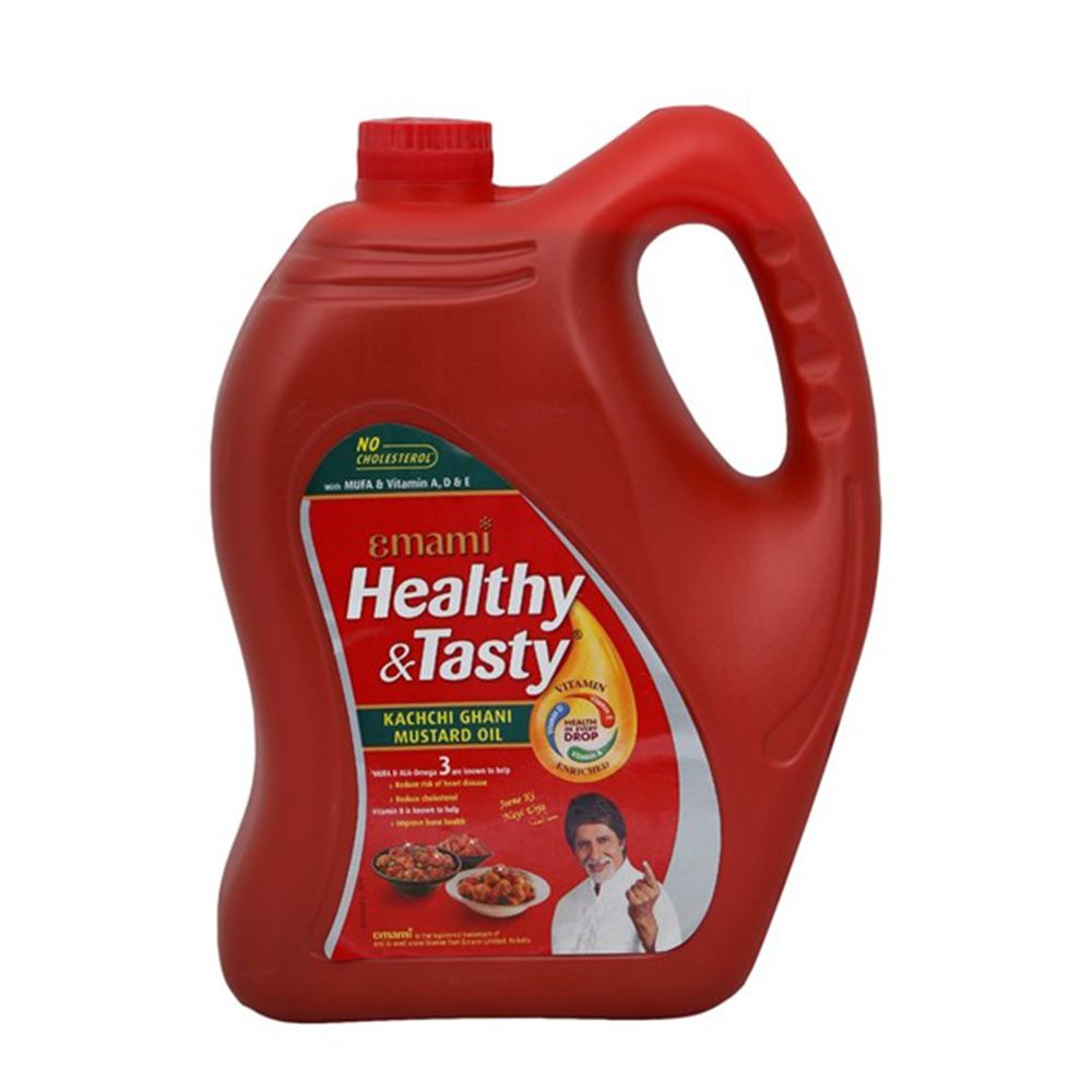 Emami Healthy & Tasty Kacchi Ghani Oil Can, 5L