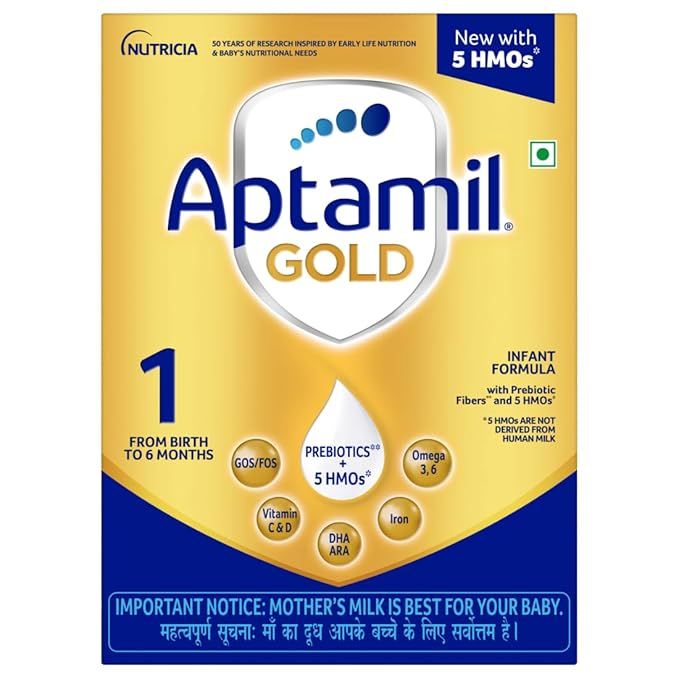 Aptamil Stage 1 Gold Infant Formula Powder Carton, 400g (Upto 6 Months)