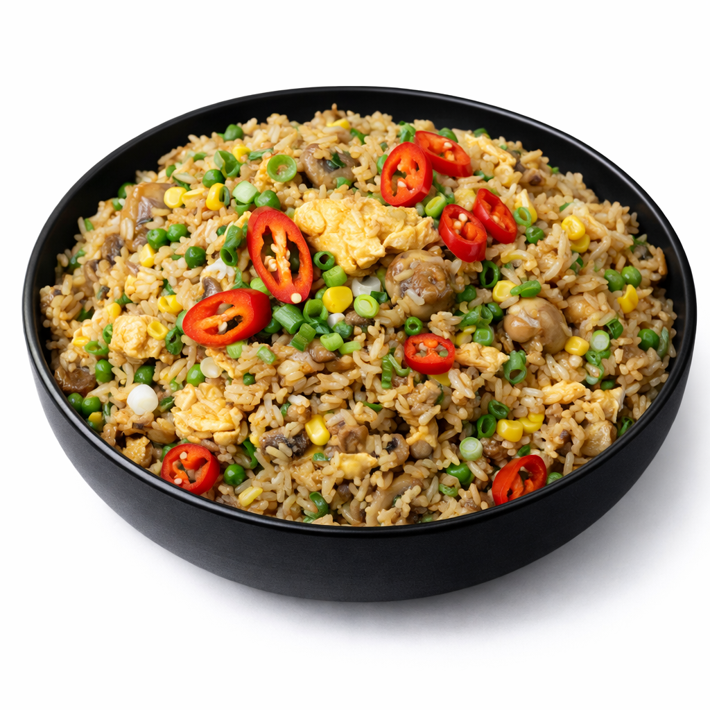 Mushroom Fried Rice - Full Bowl