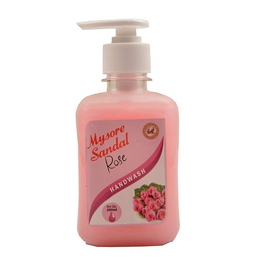 Mysore Sandal Handwash Pump - Rose, 250ml