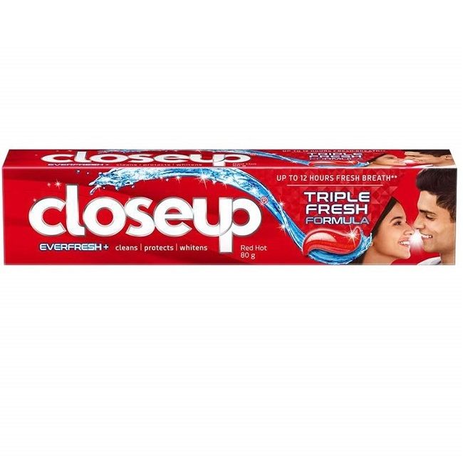 Closeup Everfresh+ Red Hot Toothpaste - Triple Fresh Formula, 80g (20% Extra Free)