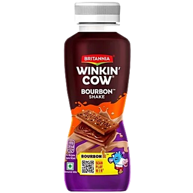 Britannia Winkin Cow Bourbon Shake PET Bottle - Chocolate, 180ml