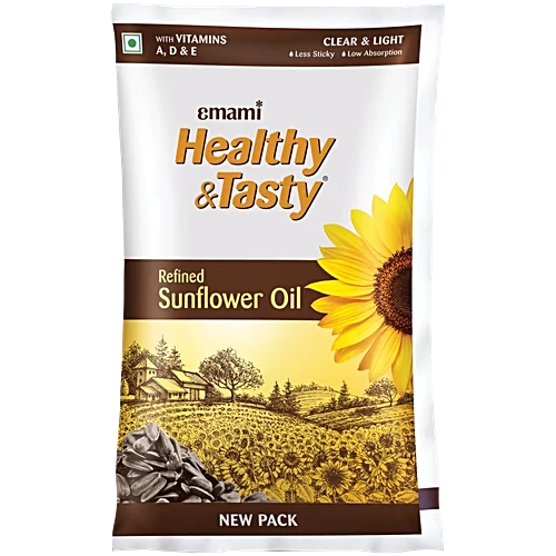 Healthfit Refined Sunflower Oil Pouch, 1L