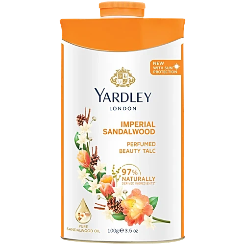 Yardley London Talcum Powder for Women - Imperial Sandalwood, 100g