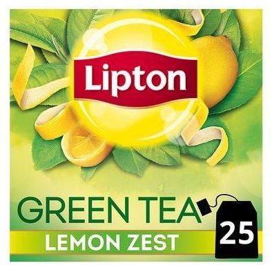 Lipton Green Tea - Lemon Zest, 1.3g (Set of 25)