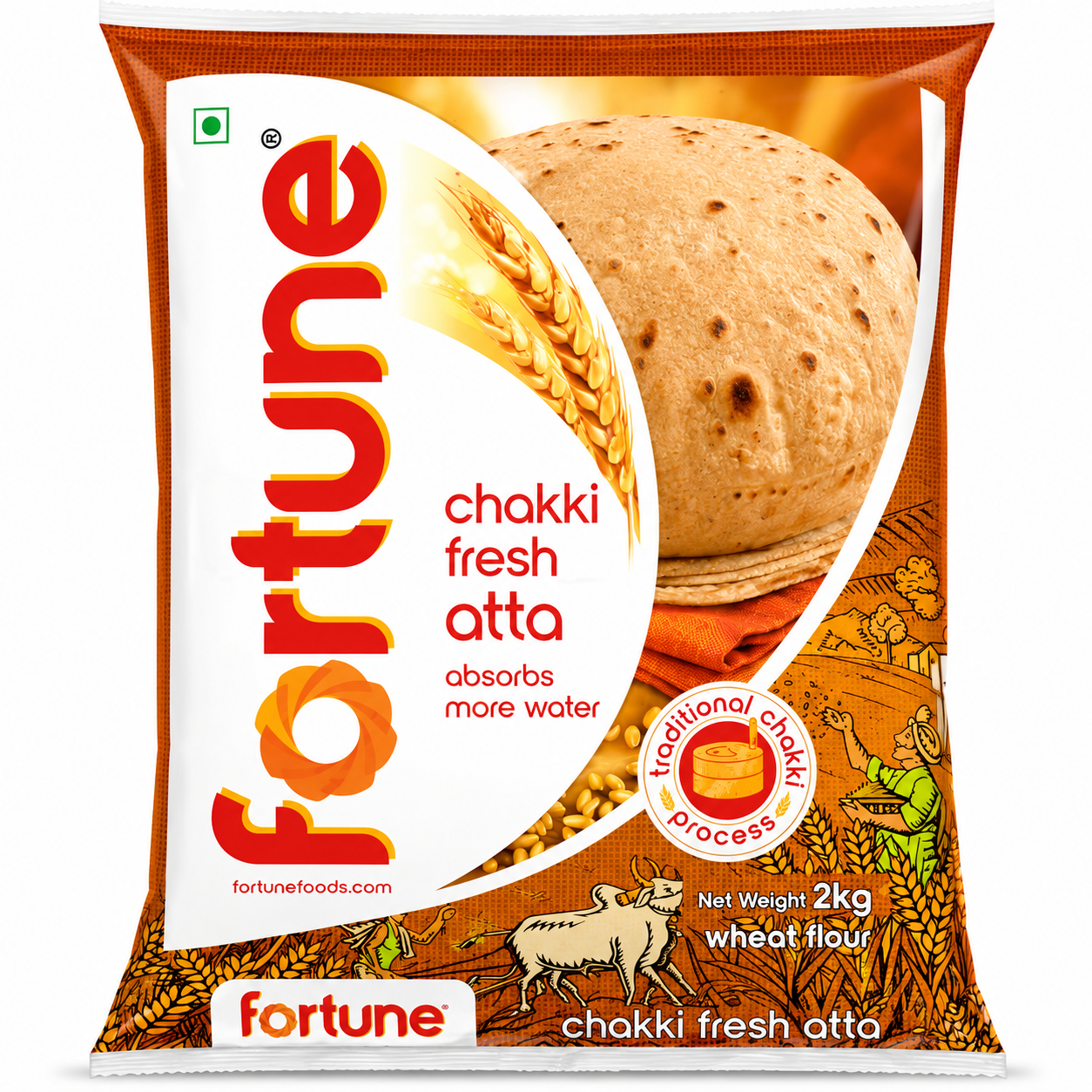 Fortune Chakki Fresh Atta, 2kg