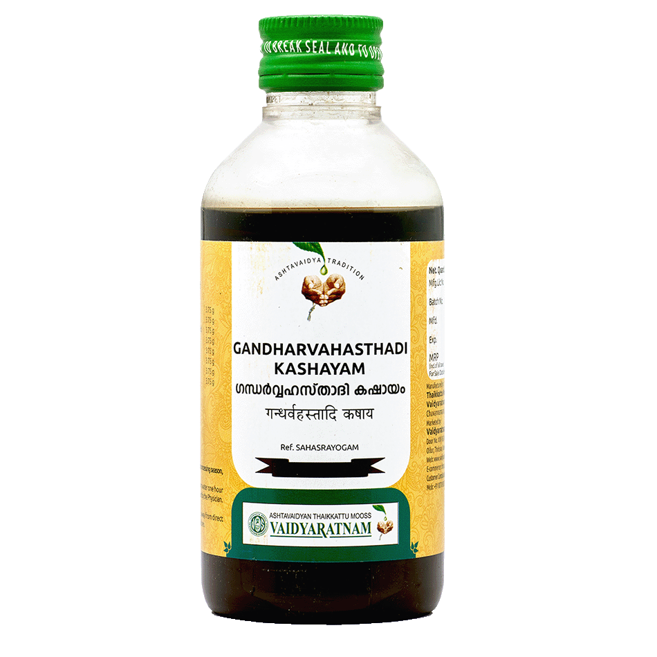 Vaidyaratnam Kashayam - Gandharvahasthadi, 200ml