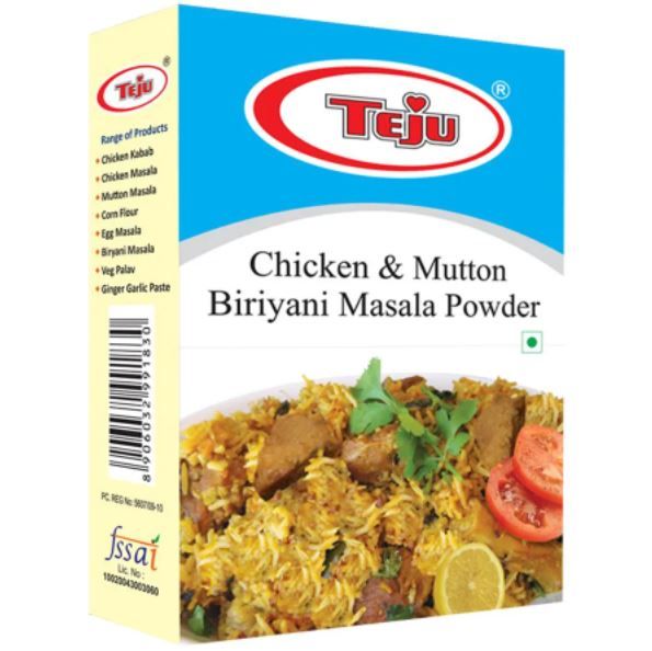 Teju Chicken & Mutton Biryani Masala Powder Carton, 100g