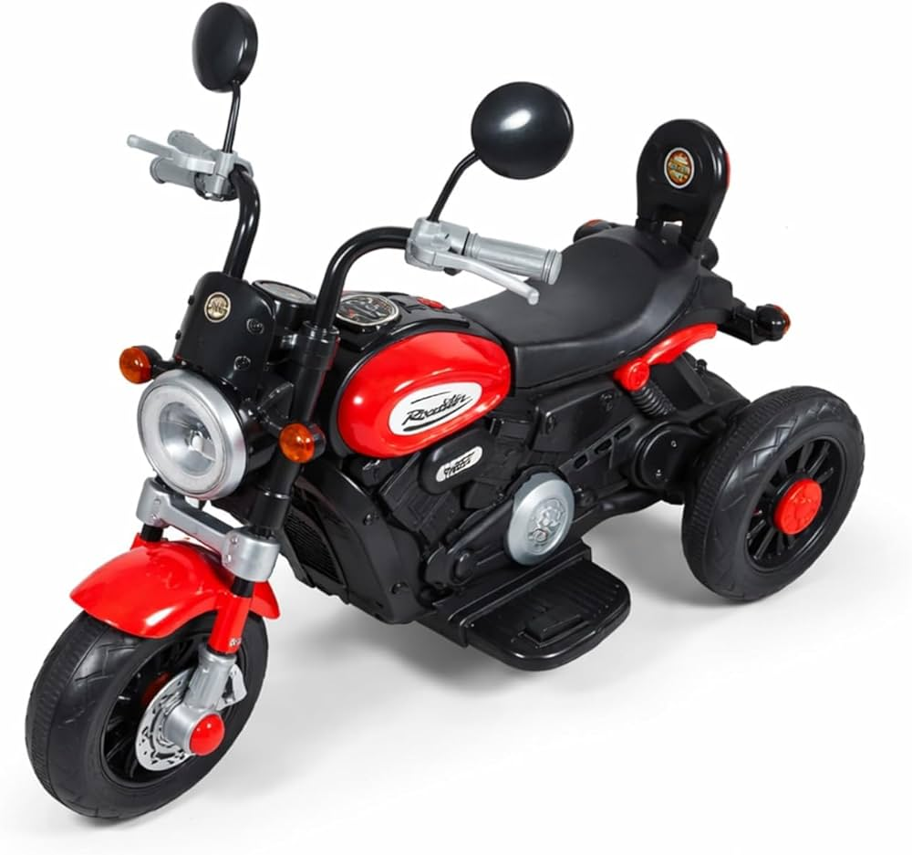 Roadster Kids Electric Ride-On Motorcycle Tricycle, 1pc
